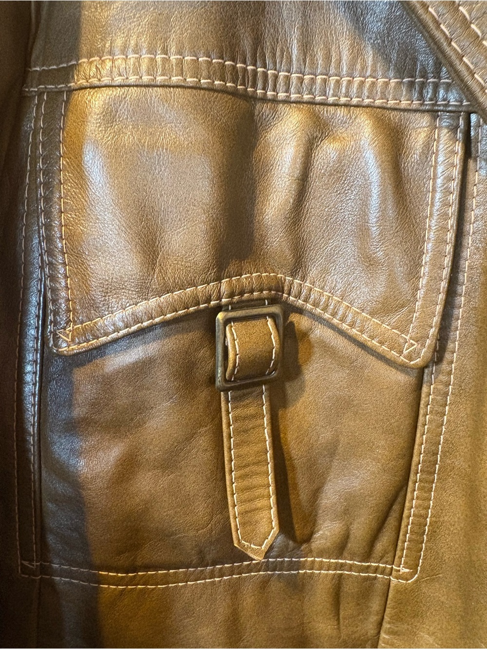 Vintage Brown Leather Field Jacket - Picture 4 of 16